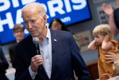 US President Joe Biden speaks to supporters during a campaign event at the Washoe Democratic Party Office in Reno, Nevada