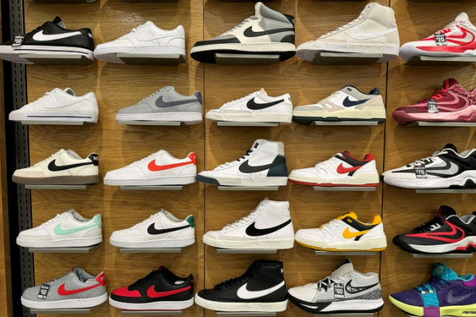 Shares of Nike tumbled after the company offered a tepid near-term sales outlook