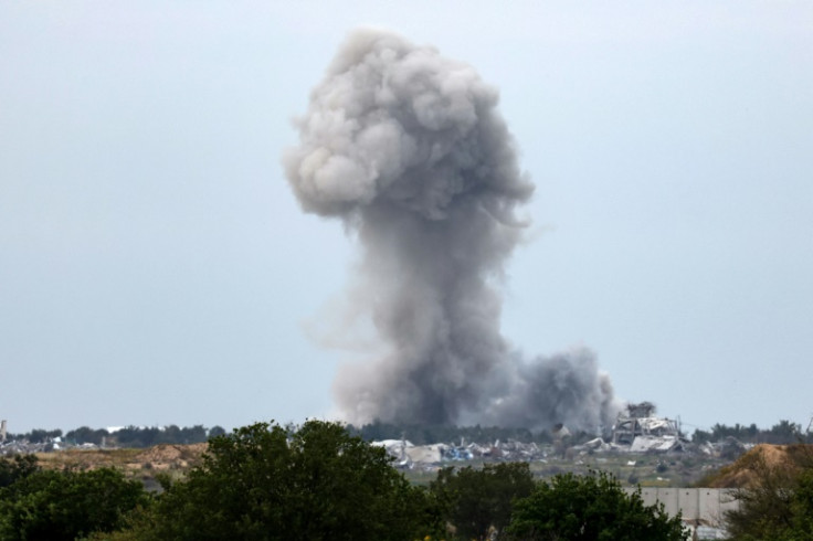Smoke rises over Gaza after Israeli bombardments of the warn-torn territory