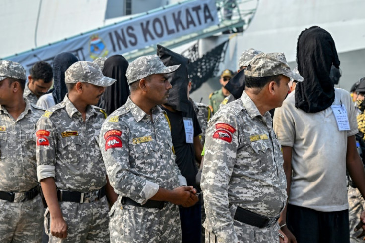 The alleged pirates were apprehended by Indian commandos during an operation to recapture the bulk carrier they had hijacked