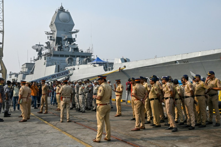 The destroyer INS Kolkata led the rescue operation in which commandos parachuted out of a military C-17 airplane to board the hijacked ship off Somalia