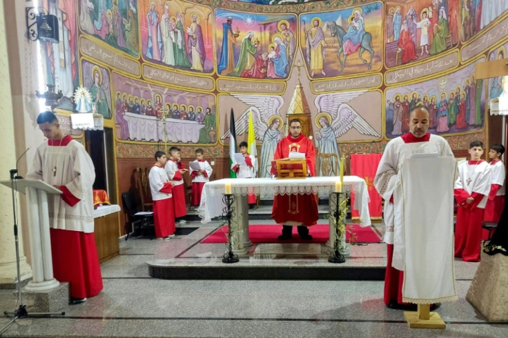 'Our celebration of Palm Sunday is an opportunity for hope,' said a young man speaking from the pulpit