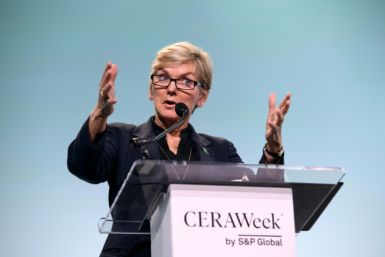 US Energy Secretary Jennifer Granholm speaks during the CERAWeek summit in Houston, Texas