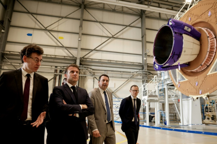 French President Emmanuel Macron, seen here visiting space facilities in Kourou in French overseas department of Guiana, will be the first leader of France to tour Brazil in 11 years