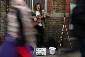 Busker Dan Tredget aims to play at all 272 stations on the London Underground