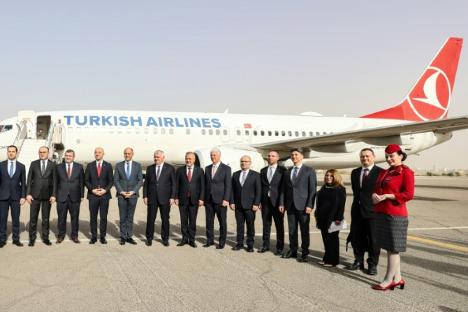 Libyan and Turkish officials were on hand to welcome the return of Turkish Airlines to Libya