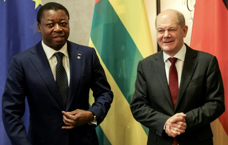 Togo's President Faure Gnassingbe with German Chancellor Olaf Scholz in Berlin in November 2023