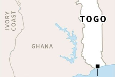 Map locating Togo and its capital Lome
