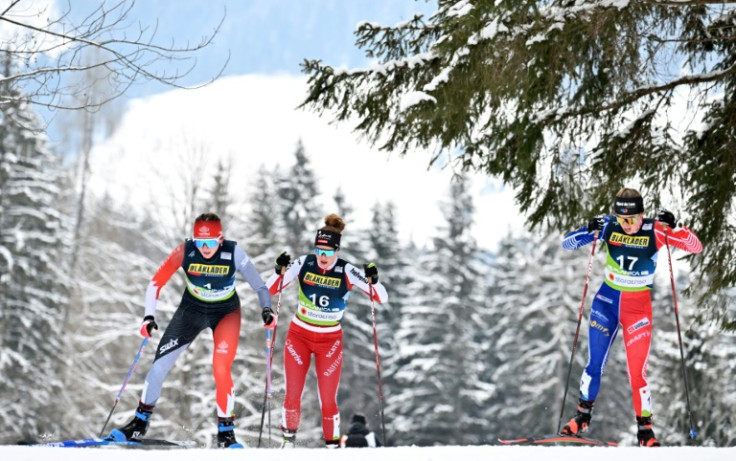 French cross-country skier Juliette Ducordeau, right, said tracking her periods helped identify "quite impressive trends" in her performance
