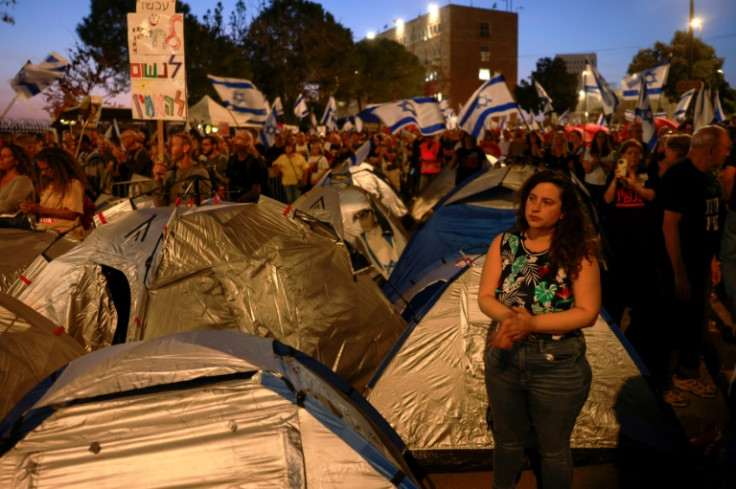 Many of the anti-government protesters have camped for multiple nights in central Jerusalem