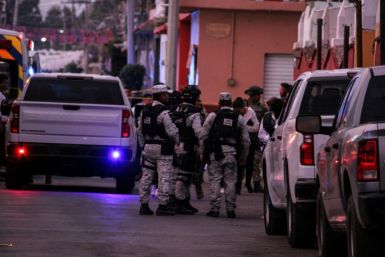 Security forces arrive at the scene where mayoral candidate Gisela Gaytan was killed in central Mexico
