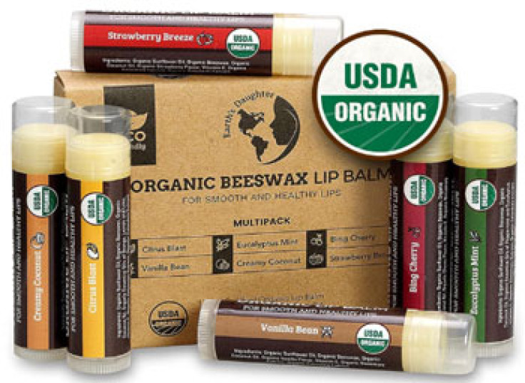 USDA Organic Lip Balm 6-Pack by Earth's Daughter