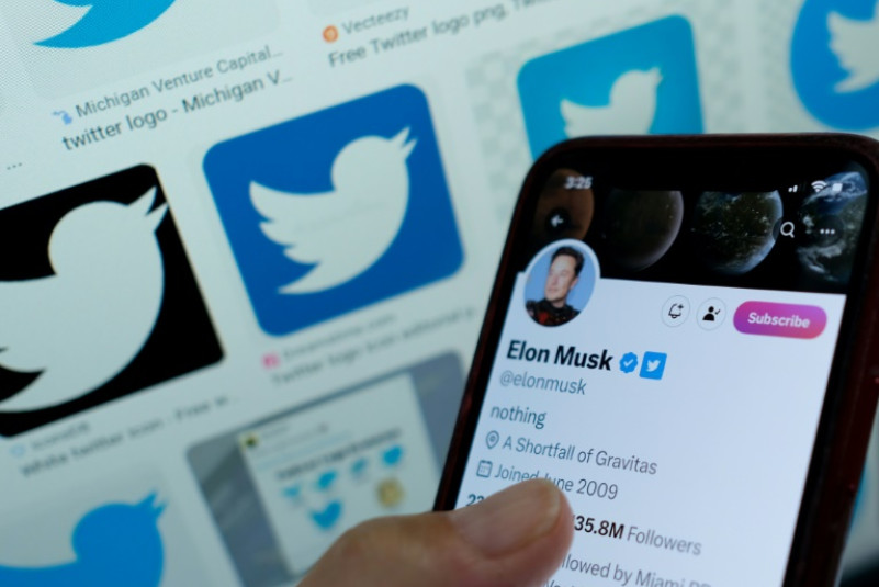 Blue ticks return, for some -- Elon Musk's blue tick next to his name on a smartphone in 2023