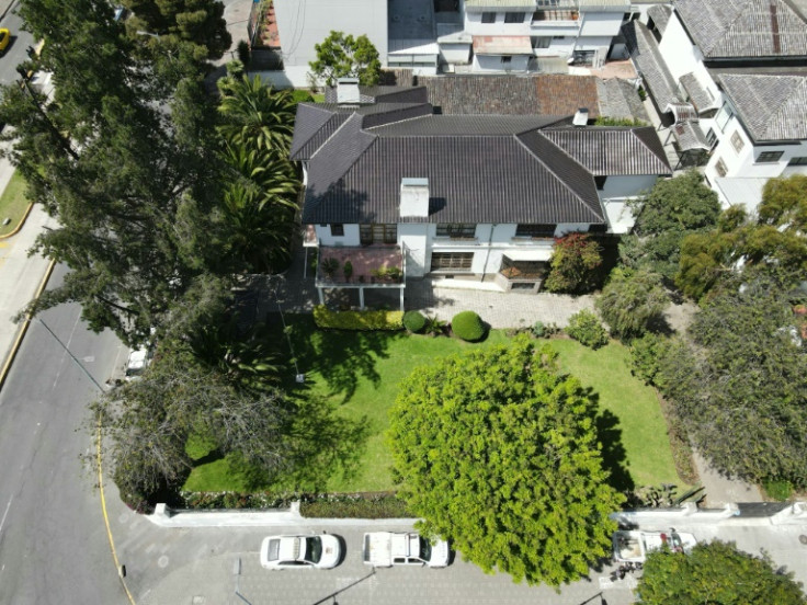 Mexico's embassy in Quito, seen here on April 7, 2024, was the subject of an unprecedented raid by Ecuadoran security forces