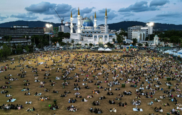 The mobile machine is deployed in a Kuantan park where many families gather during Ramadan to feast on local dishes after a day of fasting