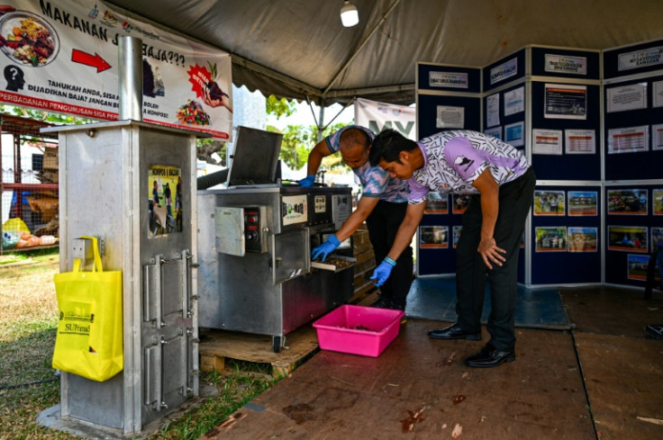 The waste from food scraps is packaged and given to farmers to use as fertiliser on their crops