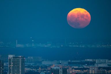 The moon over Tokyo on September 10, 2022
