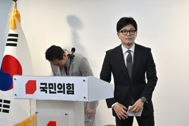People Power Party leader Han Dong-hoon (R) announced his resignation Thursday after a bruising election defeat