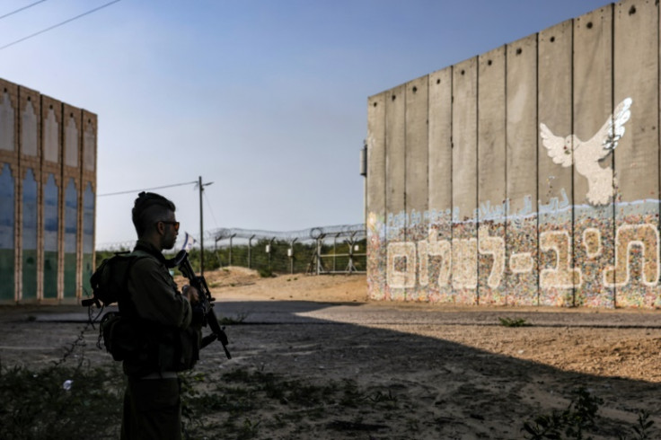The barrier dividing Israel and Gaza at Netiv Haasara
