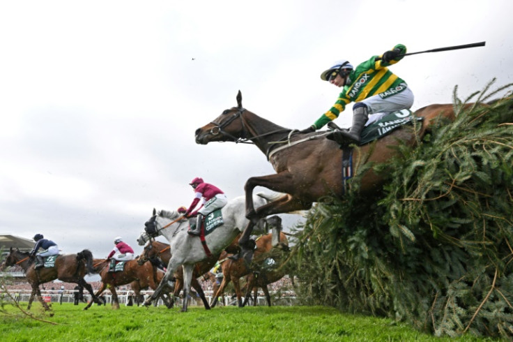 Paul Townend on I Am Maximus on the inside went on to win the Grand National