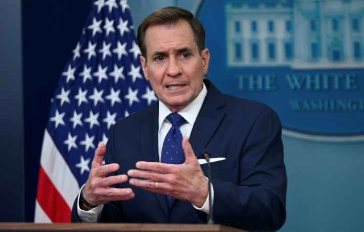 White House National Security Communications Advisor John Kirby speaks during the daily press briefing on April 4, 2024