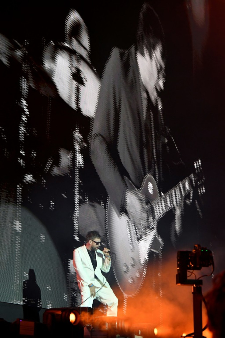 Damon Albarn of Blur performs during the 2024 Coachella festival