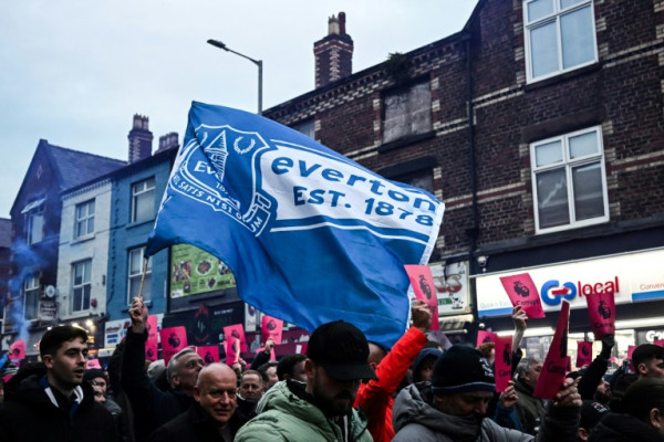 Everton fans have protested after being hit with two points deductions by the Premier League this season