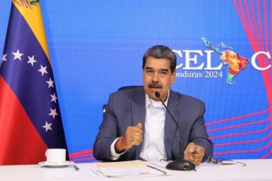 A handout picture released by the Venezuelan authorities shows President Nicolas Maduro speaking during a virtual summit of the Community of Latin American and Caribbean States