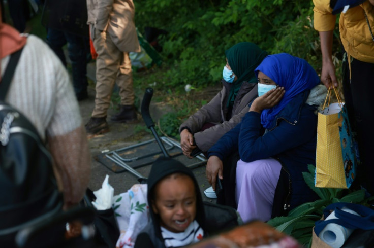 Among those evicted were women and children