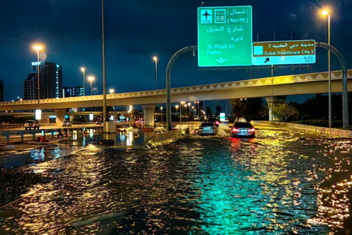 Dubai saw the most rain in one day since records began 75 years ago, clogging highways and flooding its airport