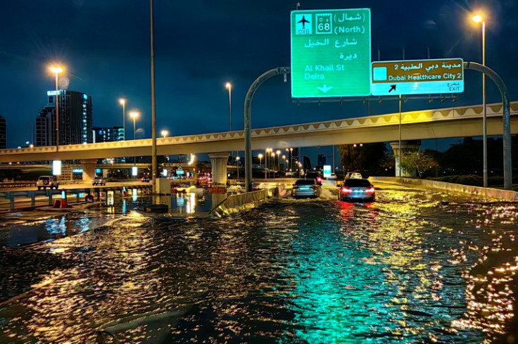 Dubai saw the most rain in one day since records began 75 years ago, clogging highways and flooding its airport