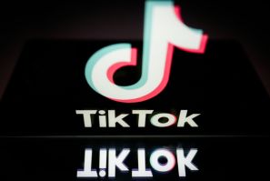 This photograph taken in Nantes, France shows the logo of Chinese social network TikTok