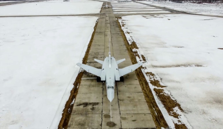 A handout picture of a Tu-22M3 Russian bomber of the kind that Ukraine said was shot down Friday