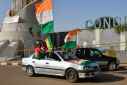 Supporters of an alliance among military-run Mali, Burkina Faso and Niger lin Niamey on January 28, 2024