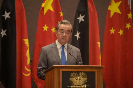 China's Foreign Minister Wang Yi speaks during a press conference in Papua New Guinea