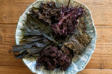 The company picks 10 different kinds of seaweed