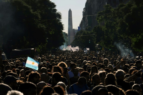 Police said around 100,000 people marched, while organizers put the number at closer to 800,000