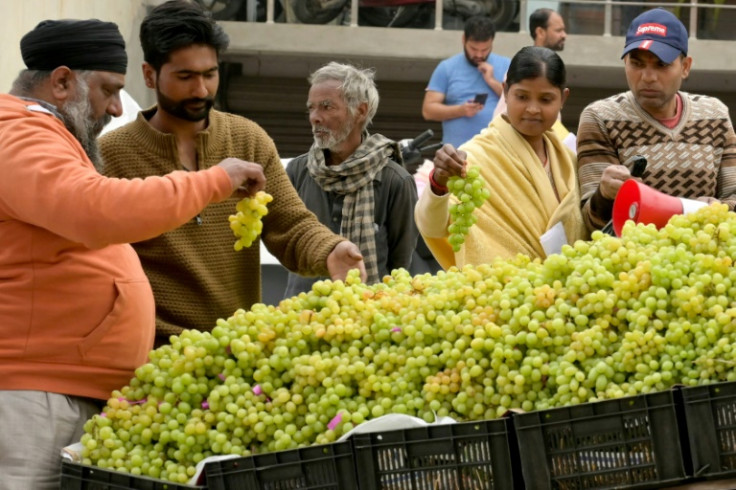 India has been expanding its grape production. A fruit vendor in Amritsar