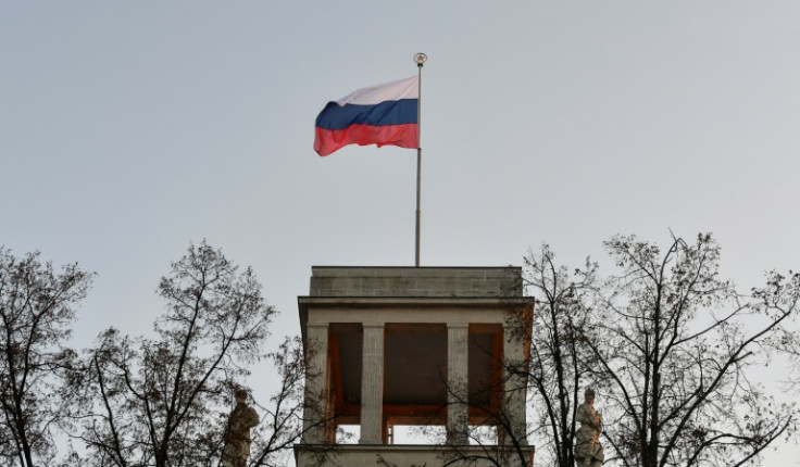 The Russian embassy in Berlin where a German army officer is said to have offered to spy for Russia
