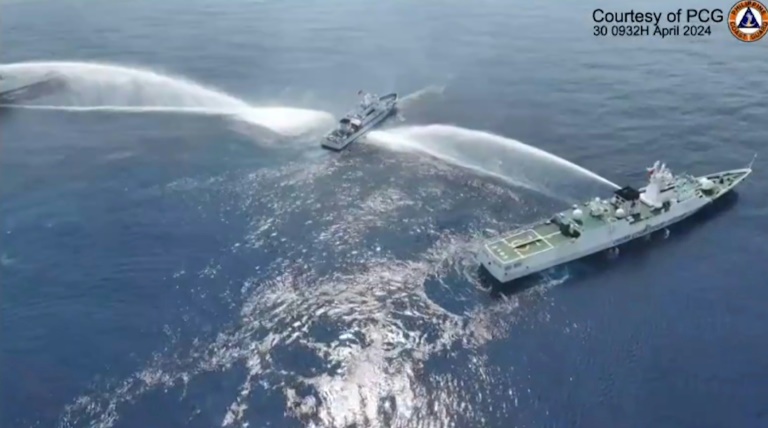 Philippines Says China Coast Guard Used Water Cannon On Its Vessels