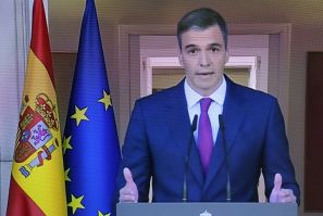 Spanish Prime Minister Pedro Sanchez, seen here announcing he had decided not to quit, chaired a cabinet meeting on Tuesday
