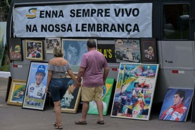 Remembrance: People visit the grave of Ayrton Senna in Sao Paulo