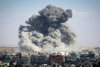 Smoke billows after Israeli bombardment in Rafah, in the southern Gaza Strip on May 6, 2024, amid the ongoing conflict between Israel and the Palestinian militant group Hamas