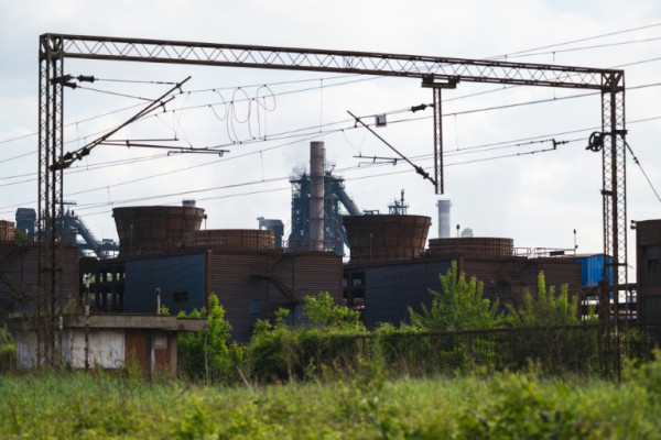The steel plant owned by Chinese company HBIS in Radinac, near the eastern Serbian city of Smederevo