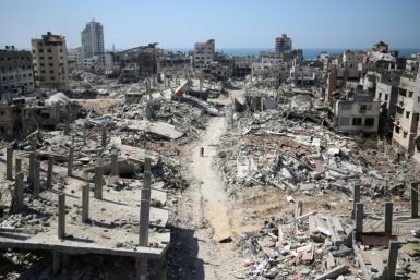 The devastated area around Gaza's Al-Shifa hospital on April 3, 2024.