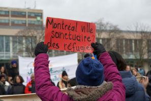 Protestors call on the Canadian government to regularize undocumented migrants at a rally on March 16, 2024. After political winds changed, many fear what the future holds for them Quebec will not get full power over which immi
