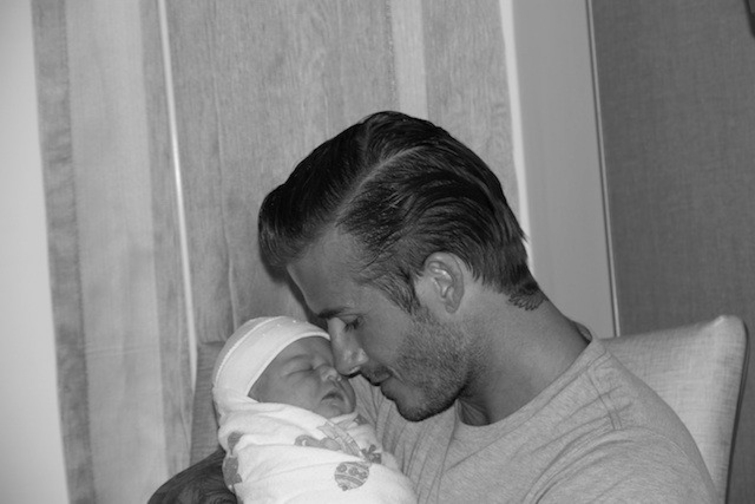 Beckham releases first-ever image of baby Harper Seven.