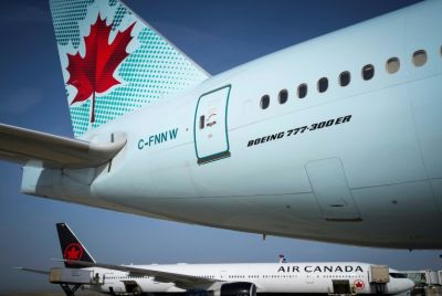 Air Canada said it was preparing to suspend most of its flights starting next Sunday