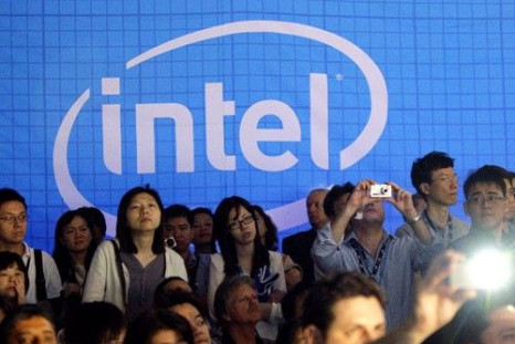 People take pictures in the Intel booth at the Computex 2010 computer fair in Taipei