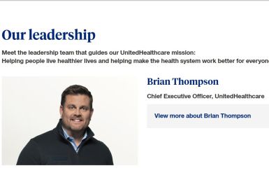 UnitedHealthcare leadership page removed